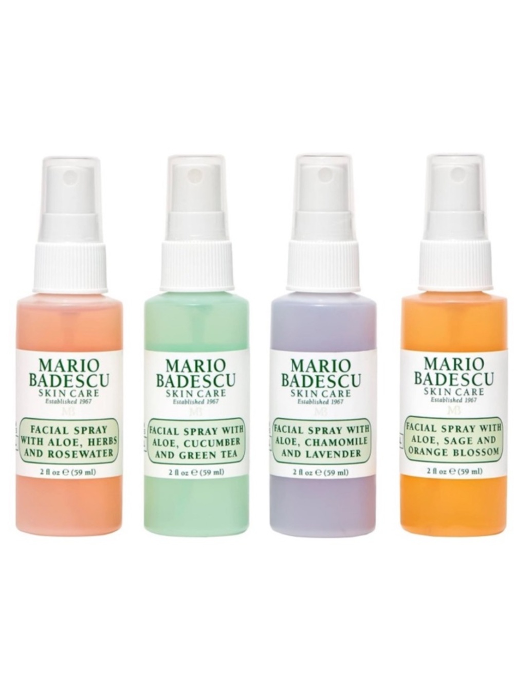 Mario Badescu 4p Mini Mist Travel Collection NIB $40